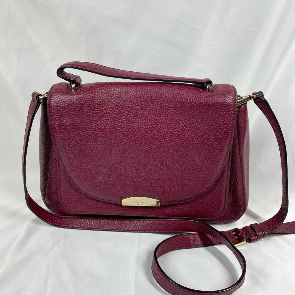 KATE SPADE PINE GROVE WAY ALEXYA MERLOT PURSE